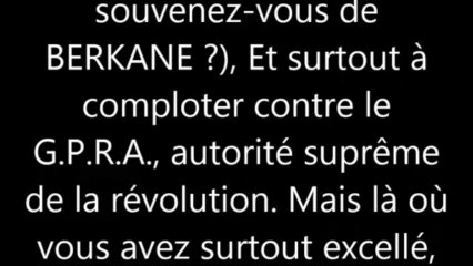 Lettre de M.BESSAOUD Mohend Arab à houari boumediéne.