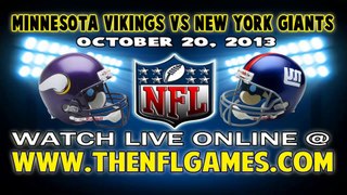 Watch Minnesota Vikings vs New York Giants Game Live Online Streaming