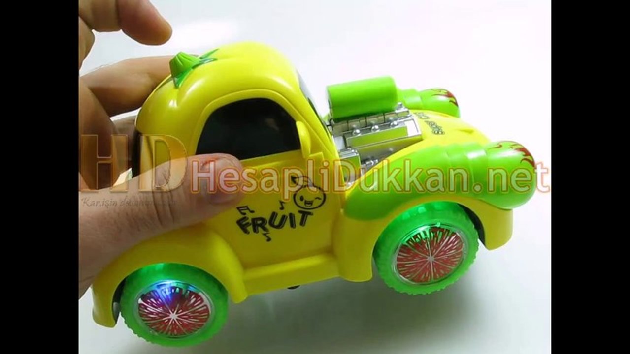 Fruit car renkli ışıklı hareketli araba Hesaplı Dükkan