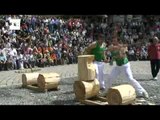 Stone lifters and log cutters impress at Basque rural sports exhibition