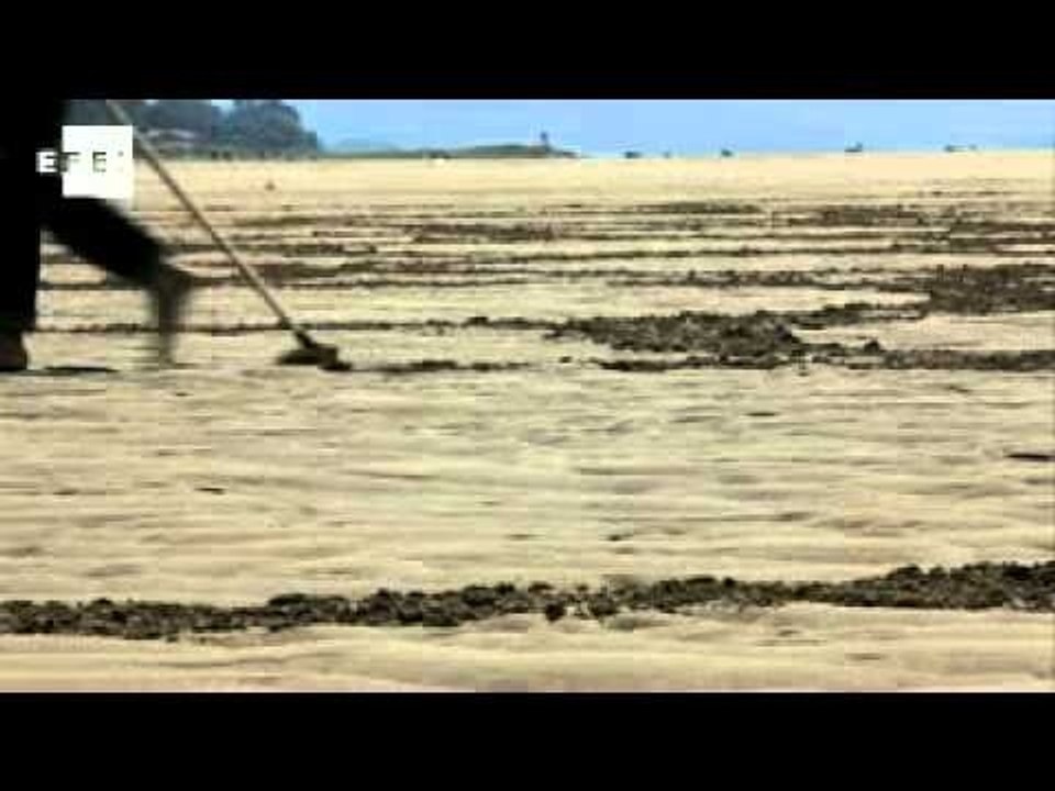 American artists Jim Denevan finds  inspiration at Mundaka surf beach