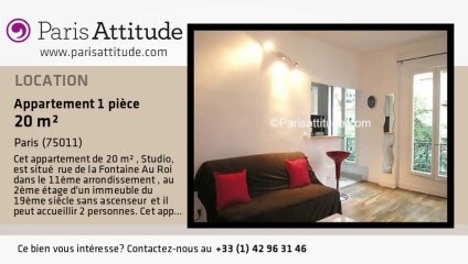 Appartement Studio à louer - Parmentier, Paris - Ref. 7428