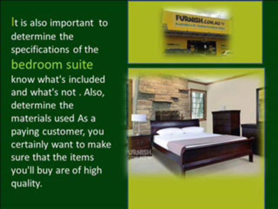 Consumer safety tips on Bedroom Suite online shopping