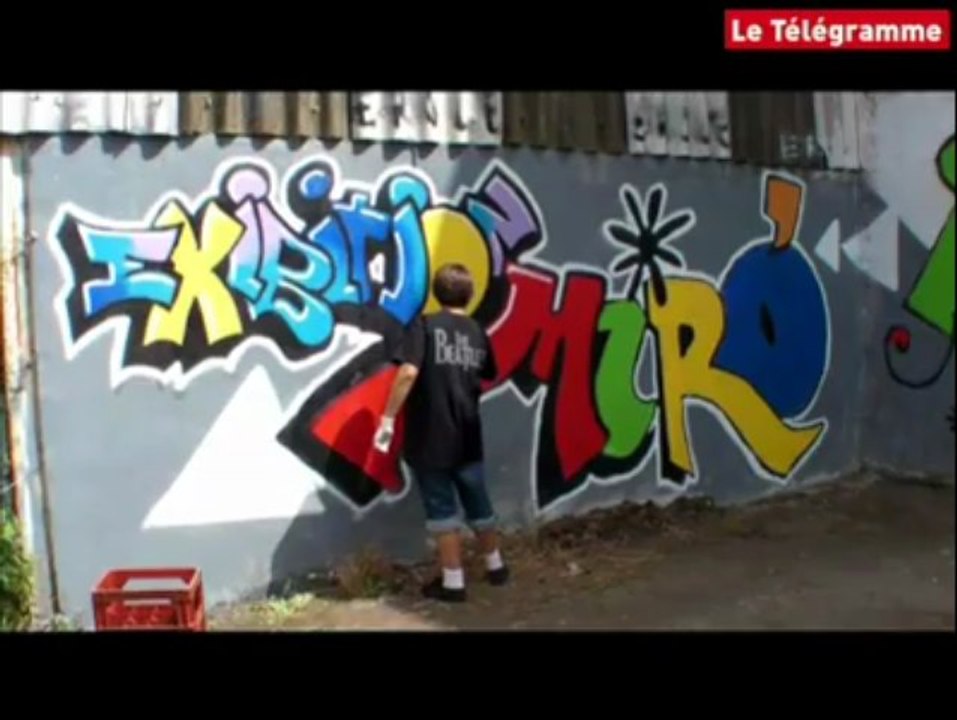 Landerneau. Décliner Miro en graff, un défi réussi