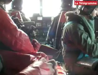 Brest. Embarquement à bord d'un hélicoptère Lynx