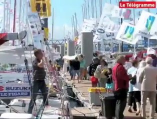 Solitaire du Figaro. Ambiance de fête à Keroman