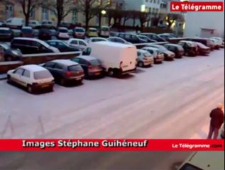 Neige. Premiers flocons sur Quimperlé