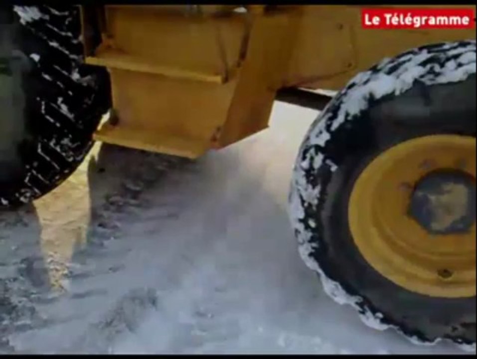 Guingamp. Un samedi matin sous la neige