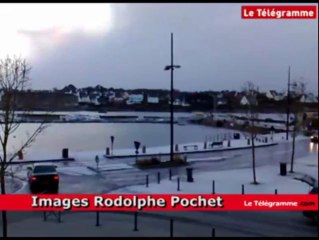 Concarneau. Le port sous la neige