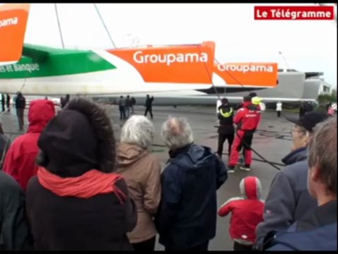 Vannes (56). Groupama 3 en chantier pour huit semaines