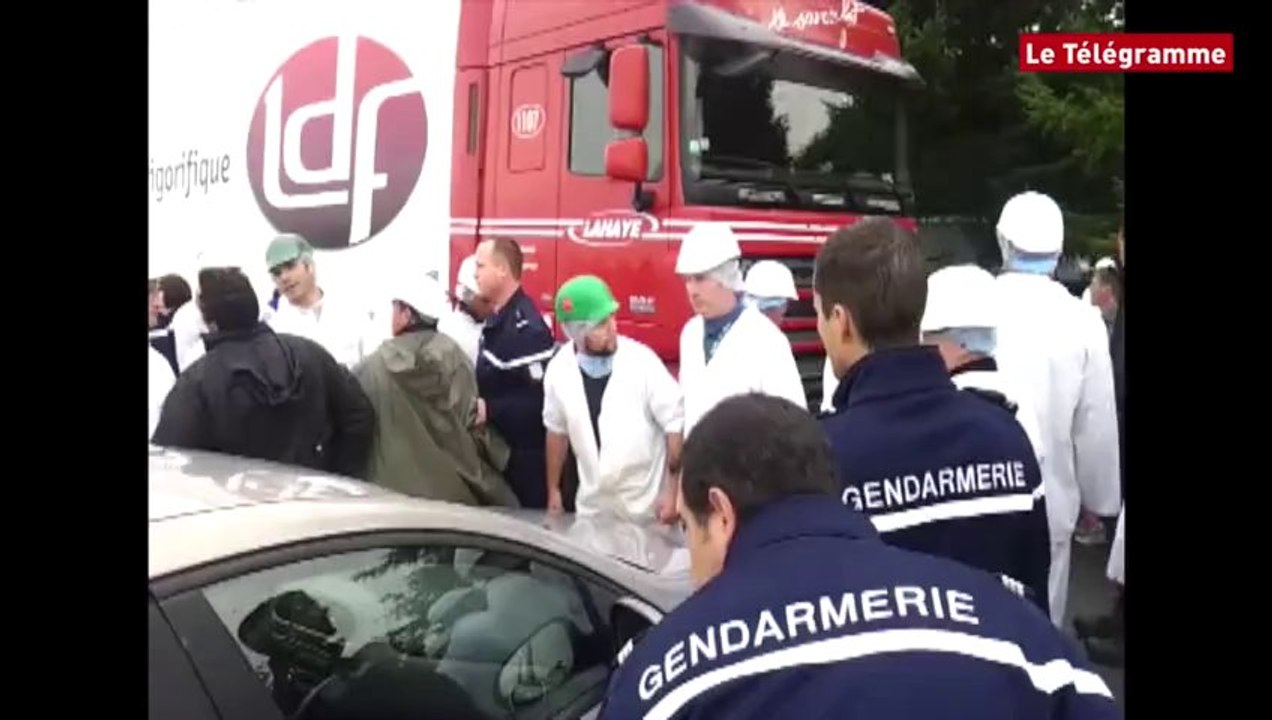 Josselin (56). Gad : heurts avec les salariés venus de Lampaul-Guimiliau (29)