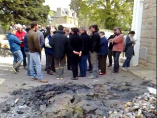 Manifestation d'ostréicuteurs à La Trinité-sur-Mer (56)