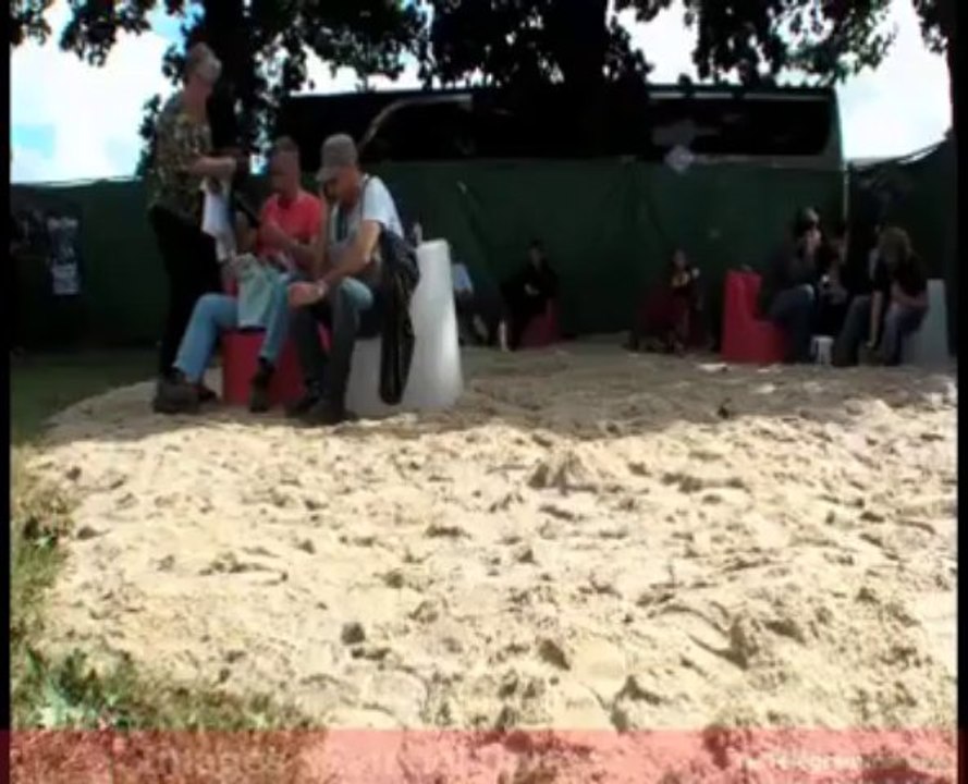 Vieilles Charrues. Vendredi. La plage des Vieilles Charrues