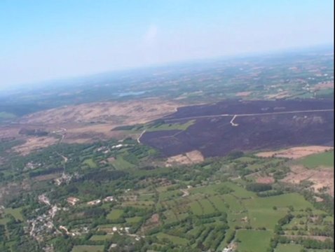 Monts d'Arrée. L'incendie vu du ciel