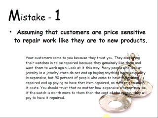 Mistakes Watch Makers make While Pricing Repairs