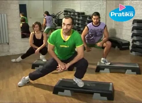 Fitness, Etirements avec step
