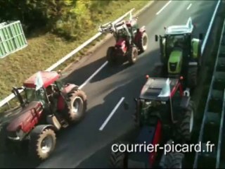 Ecotaxe : action des agriculteurs de l'Oise