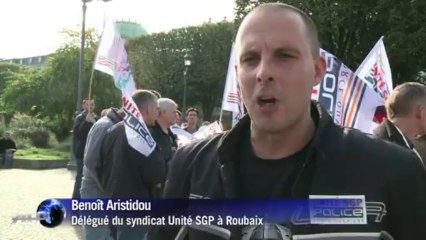 Manifestation de policiers à Lille