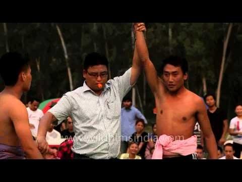 Toss in wrestling championship at the 50th Naga Fest'13