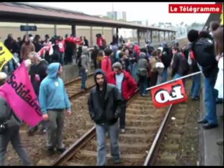 Brest (29). La police déloge 200 manifestants à la gare