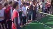 Caroline Wozniacki, çocuklarla tenis oynadı