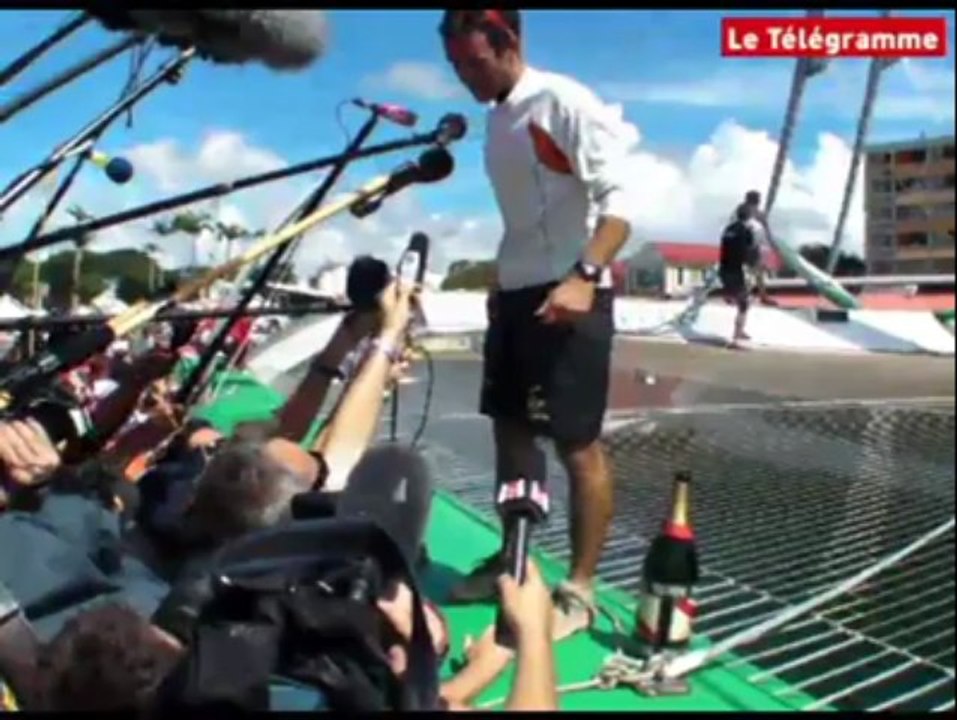 Route du Rhum. Cammas accueilli en héros en Guadeloupe