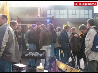 Quimperlé (29). Bigard bloquée par la confédération paysanne