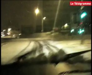 Vannes (56). Les premiers flocons morbihannais