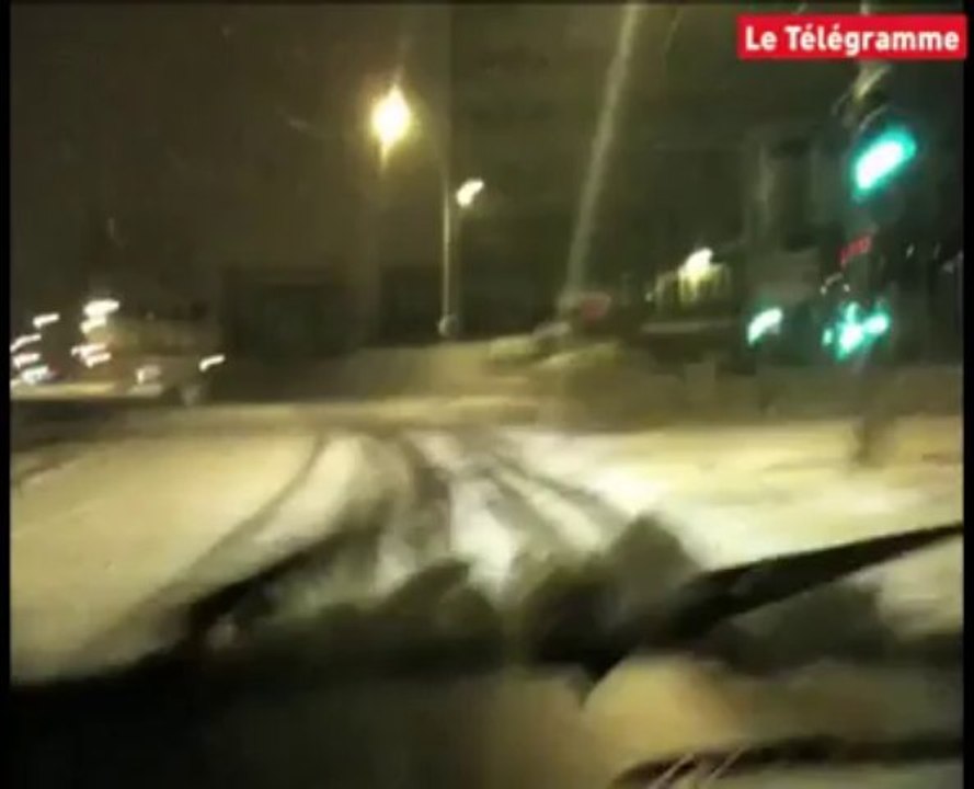 Vannes (56). Les premiers flocons morbihannais