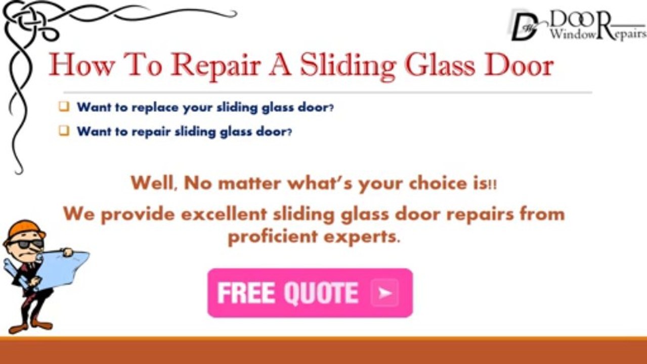 Sliding Glass Patio Door Repair