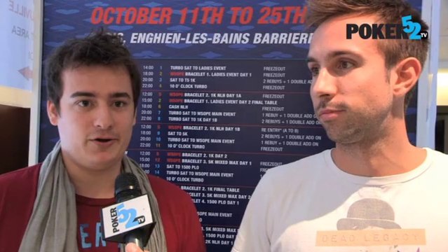 Interview Flavien Guenan & Nicolas Cardyn, WSOPE Maint Event Jour #3