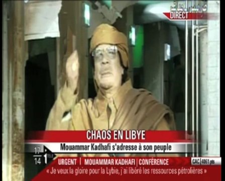 Libye. Les moments forts du discours de Kadhafi