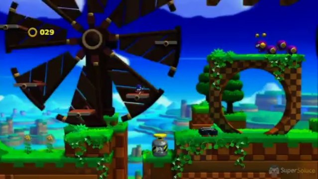 Soluce Sonic Lost World - Windy Hill 4 : 5 anneaux rouges / star red rings