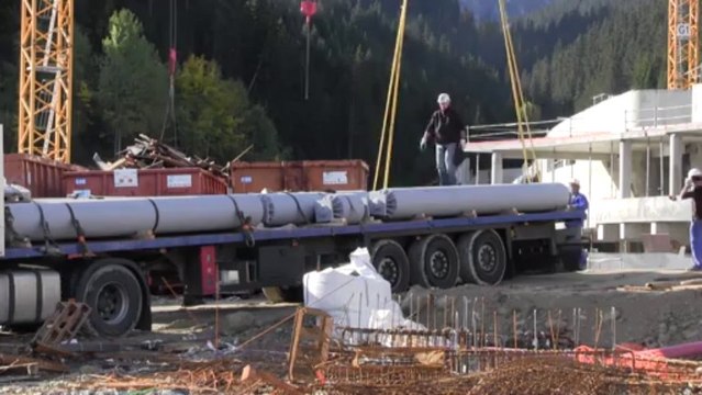 Chantier centre aquatique - Les grandes Combes - 1 oct 2013