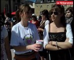 Vannes. Flash mob solidaire des étudiants du lycée Notre-Dame Le Ménimur