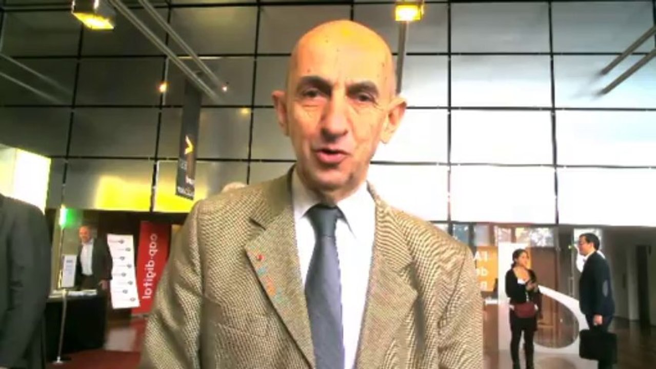 Louis Gallois Commissaire Général à l'investissement en direct des Rencontres Cap Digital "La R&D fait son Show"