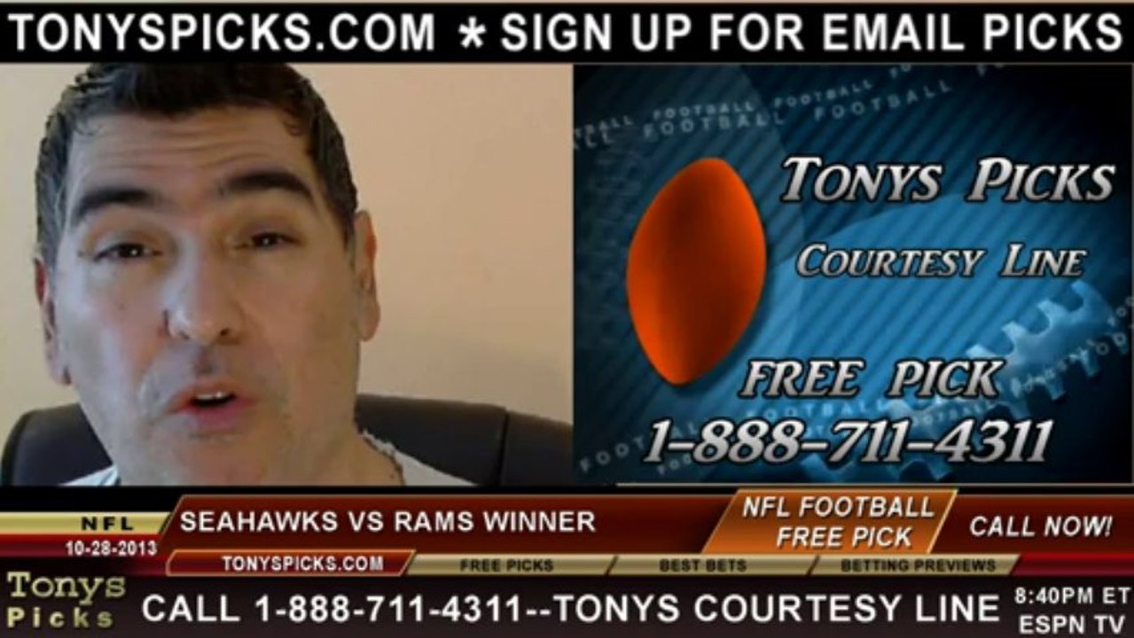 St Louis Rams vs. Seattle Seahawks Pick Prediction NFL Pro Football Odds Preview 10-28-2013