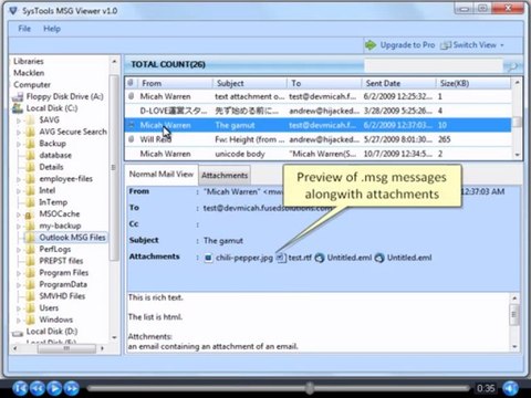 How do I open a .msg file without Outlook - Microsoft MSG Viewer
