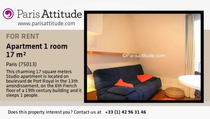 Studio Apartment for rent - Les Gobelins, Paris - Ref. 4067