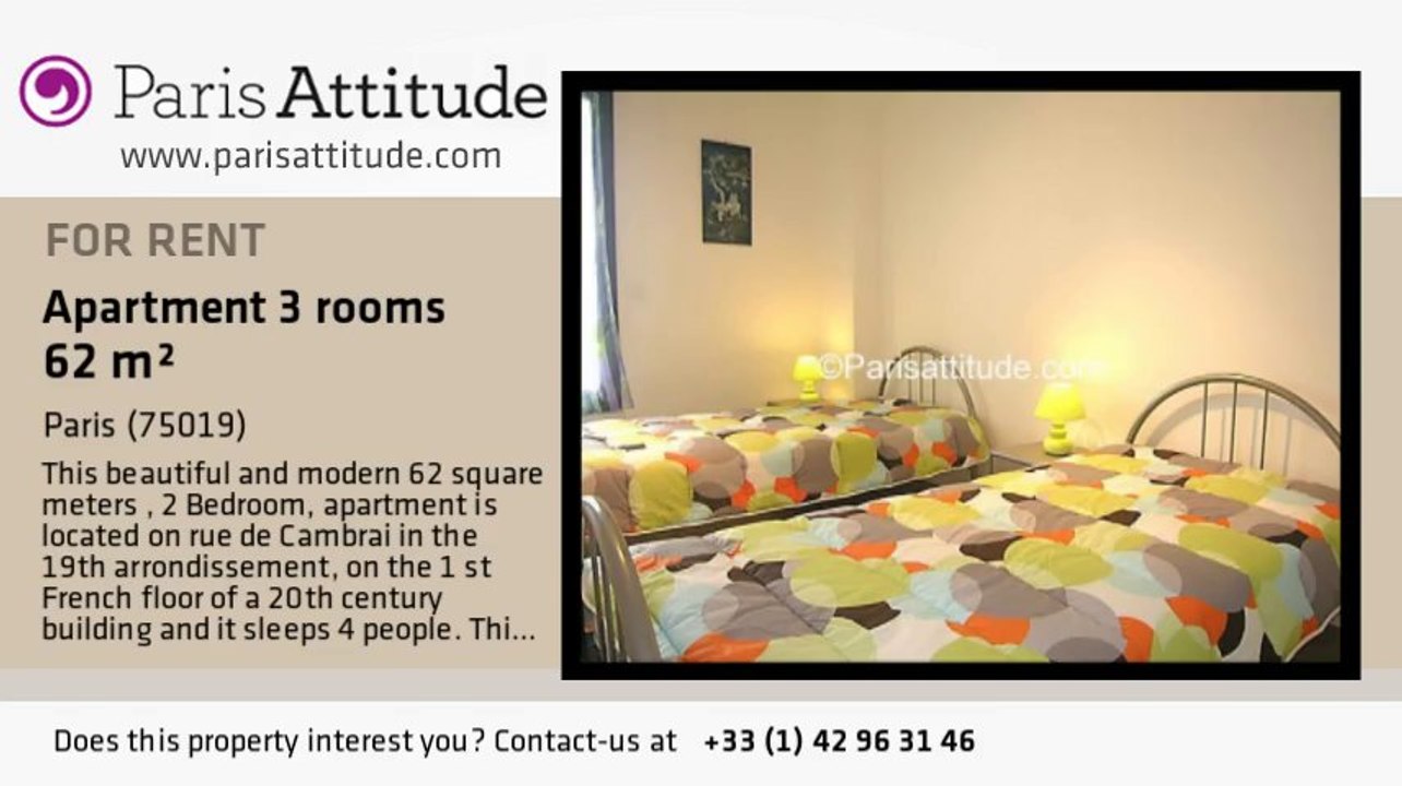 2 Bedroom Apartment for rent - Crimée, Paris - Ref. 6481