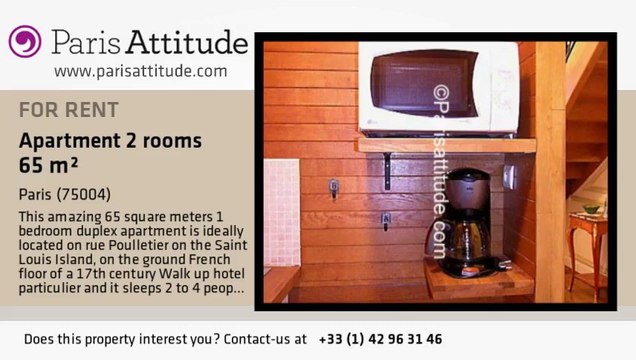 1 Bedroom Duplex for rent - Ile St Louis, Paris - Ref. 1847