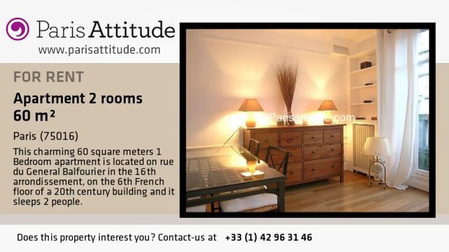 1 Bedroom Apartment for rent - Auteuil, Paris - Ref. 3114