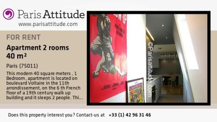 1 Bedroom Apartment for rent - Voltaire, Paris - Ref. 6791