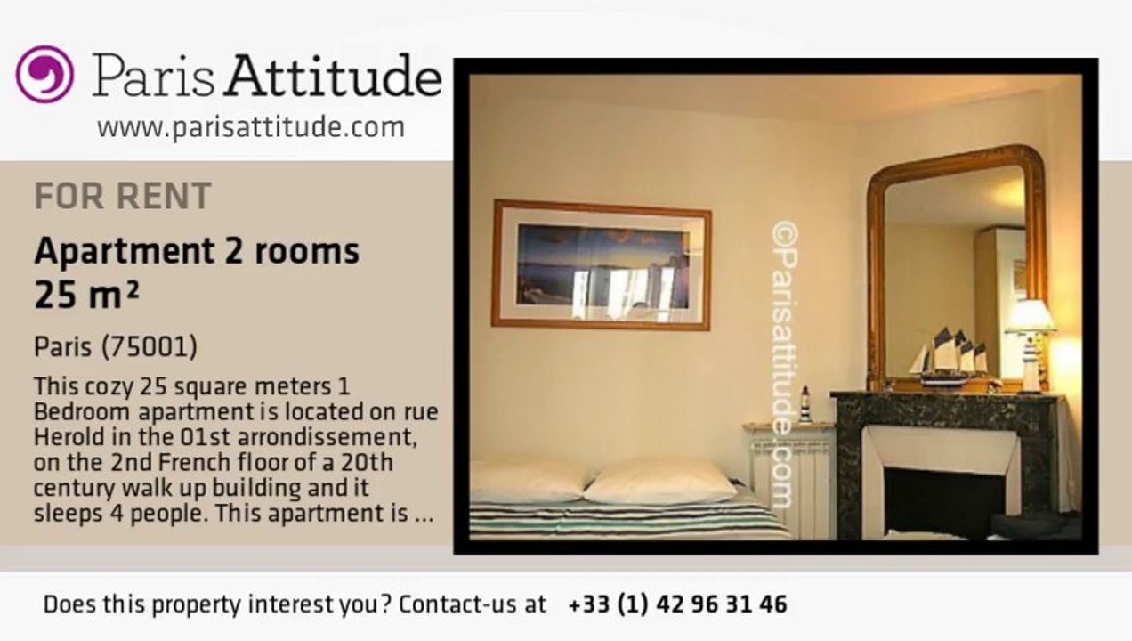 1 Bedroom Apartment for rent - Palais Royal, Paris - Ref. 5038