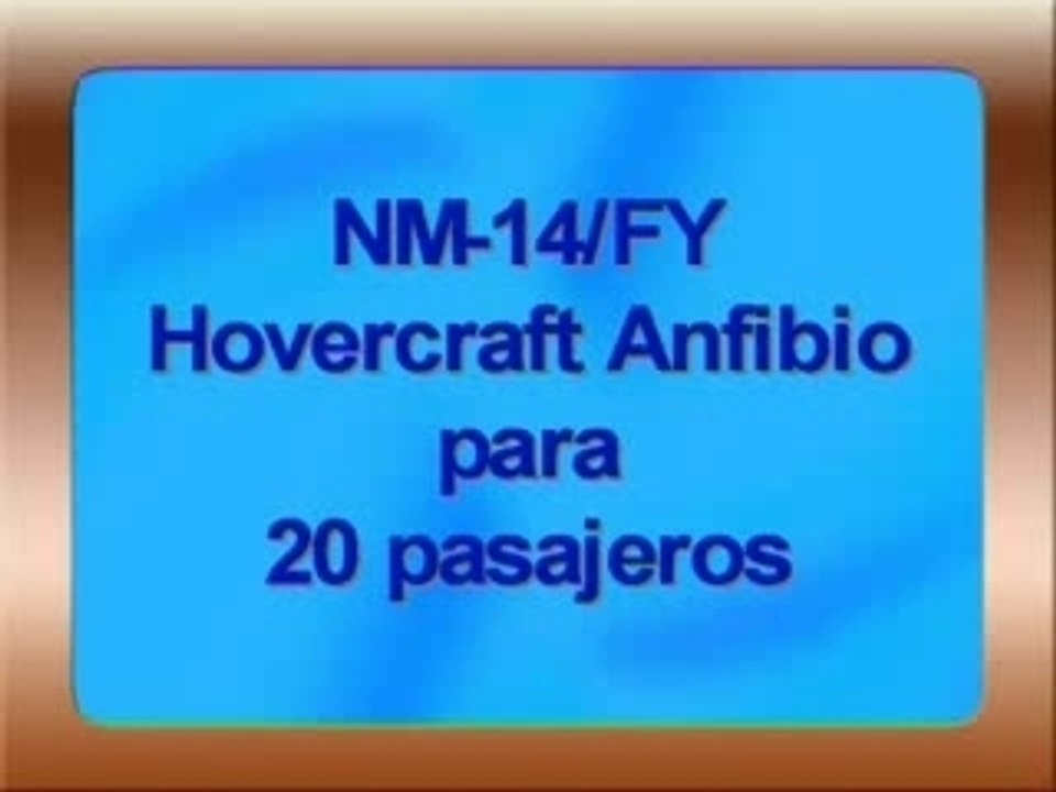 AERODESLIZADOR (HOVERCRAFT) NM-14FY