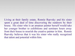 Ronald Raevsky Modern Landscape Painter