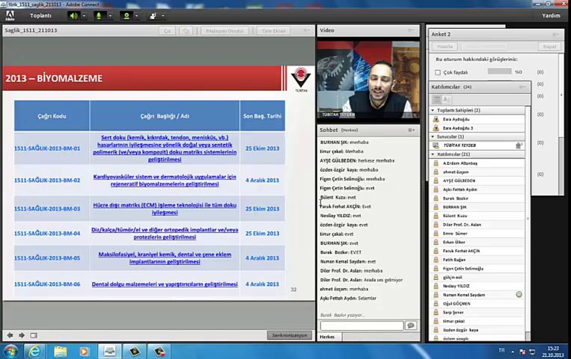 1511- 21 Eylül 2013 Tarihli Webiner(Sağlık)