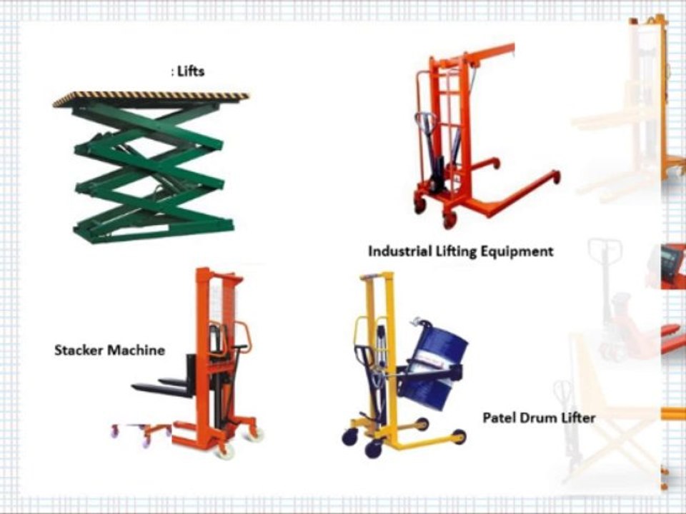 Patel Material Handling Equipment : pallet truck, battery stacker, pallet scale