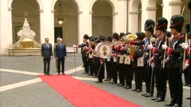Roma - Incontro Letta - Samaras - L'arrivo (21.10.13)