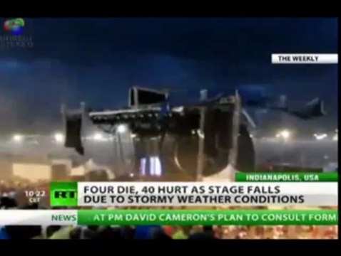 Etats-Unis. Les images de l'effondrement de la scène de concert